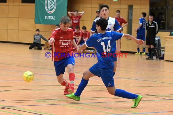 Futsal-Kreismeisterschaften Sinsheim B-Junioren in der Kraichgauhalle in Gemmingen - Futsal Endspiel B-Junioren SV Rohrbach/S vs JSG Obergimpern/Bonfeld/Fürfeld 1 (© Siegfried Lörz)